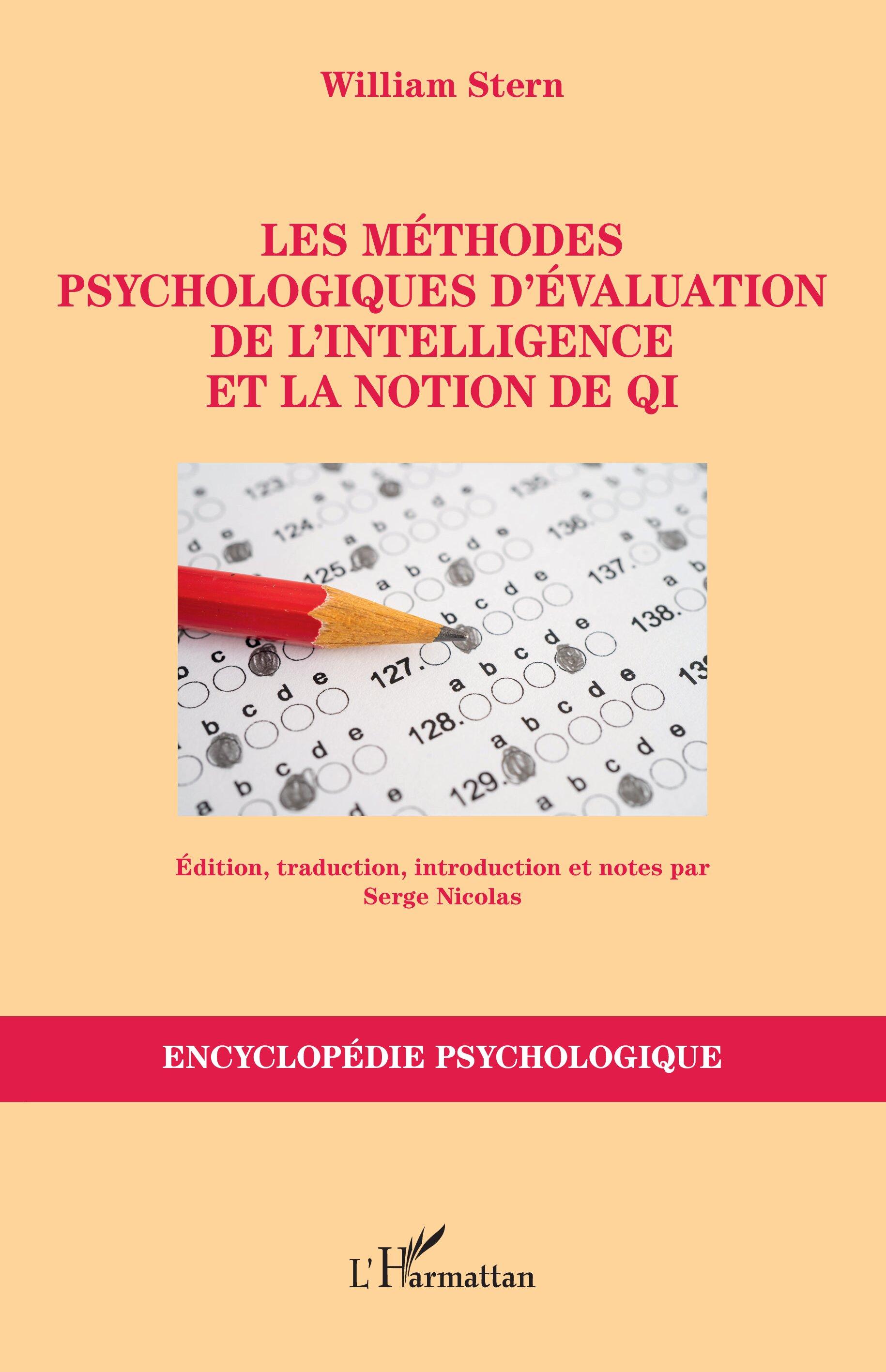 Vorderes Coverbild Les méthodes psychologiques d'évaluation de l'intelligence et la notion de QI