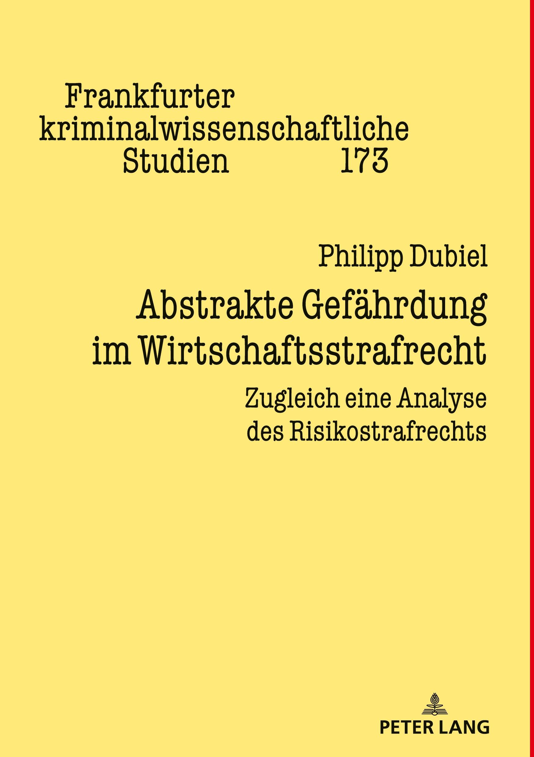 Vorderes Coverbild Abstrakte Gefährdung im Wirtschaftsstrafrecht