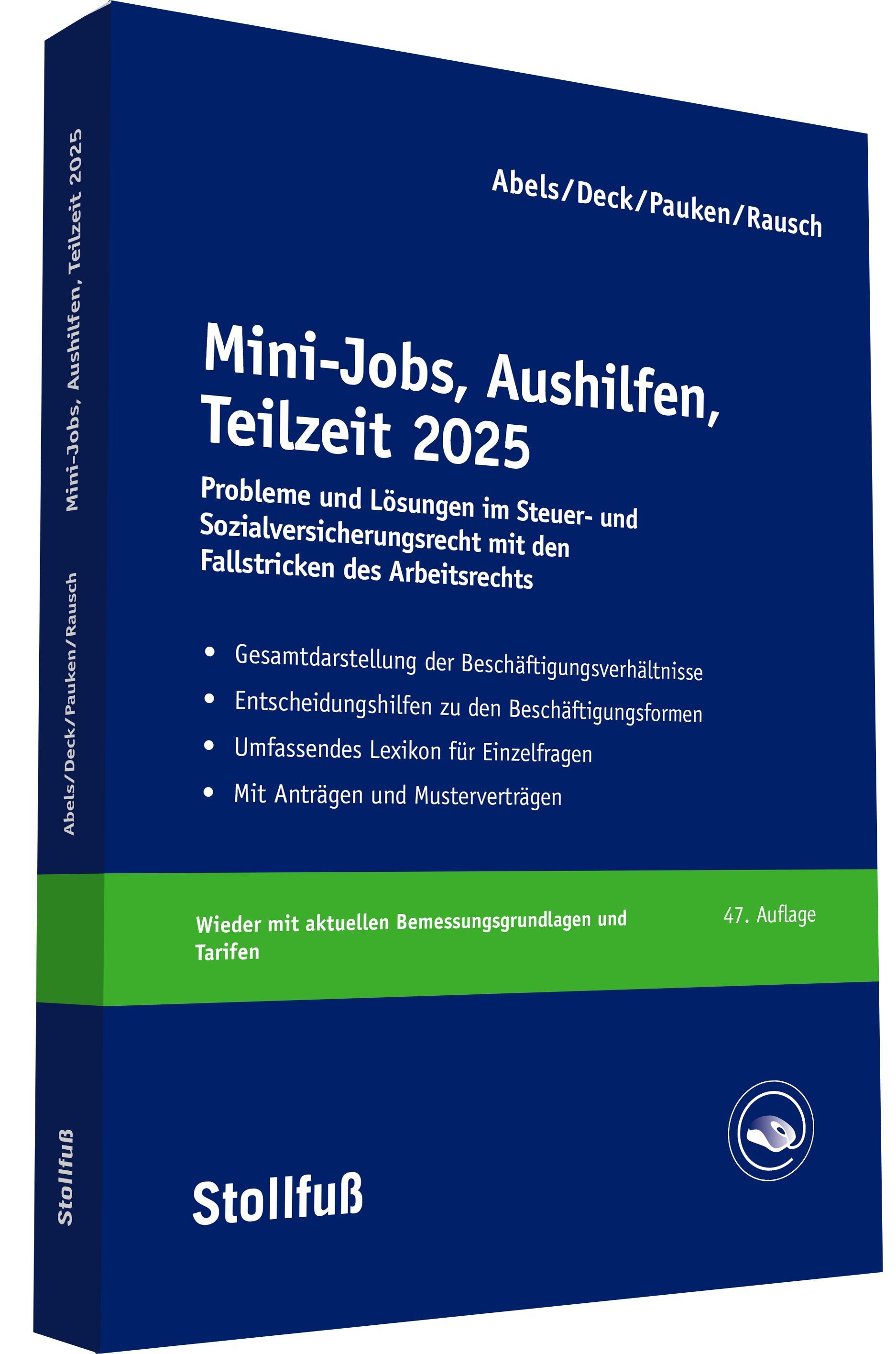 Vorderes Coverbild Mini-Jobs, Aushilfen, Teilzeit 2025