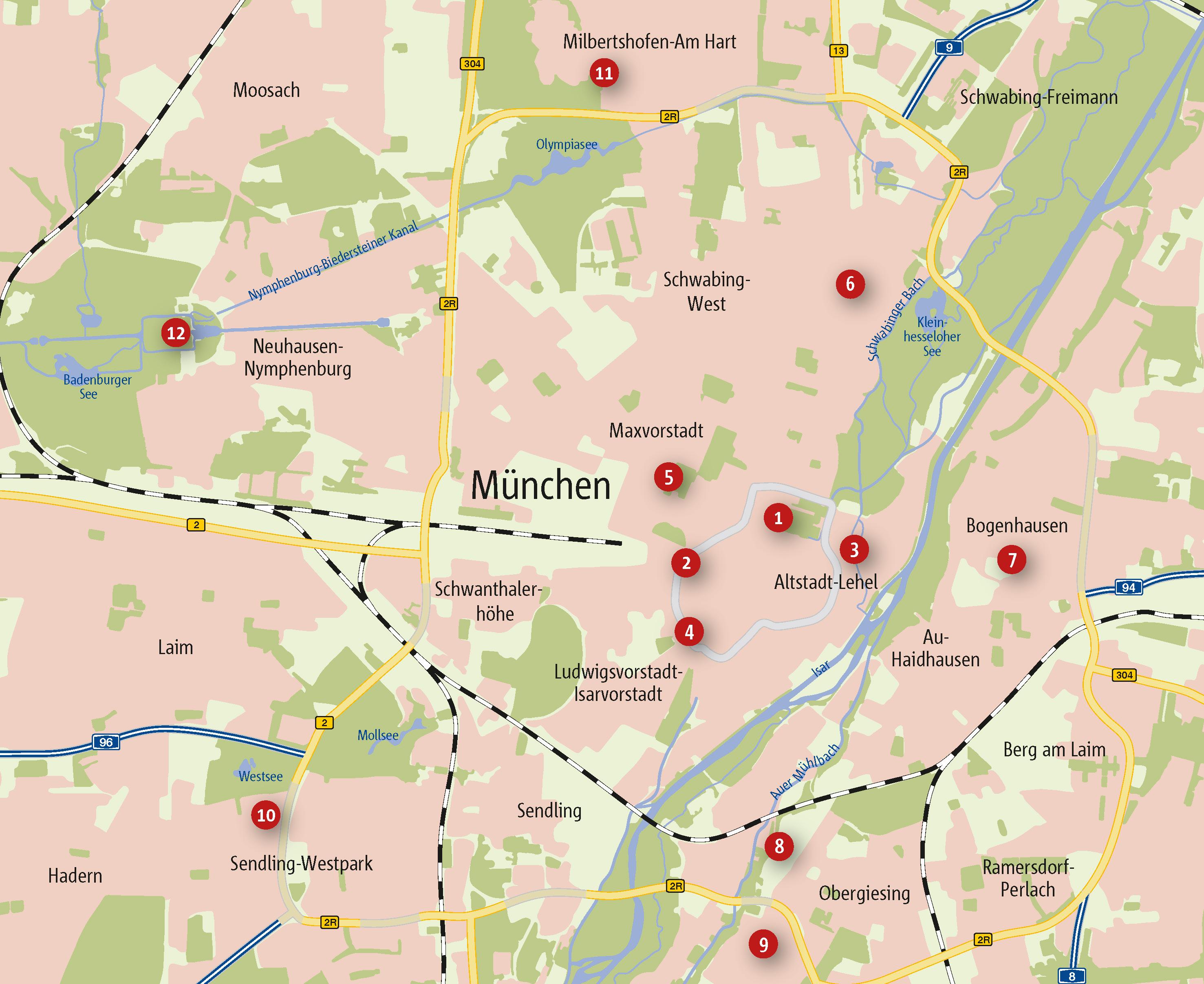 Beispielinhalt (Bild) Zu Fuß durch München
