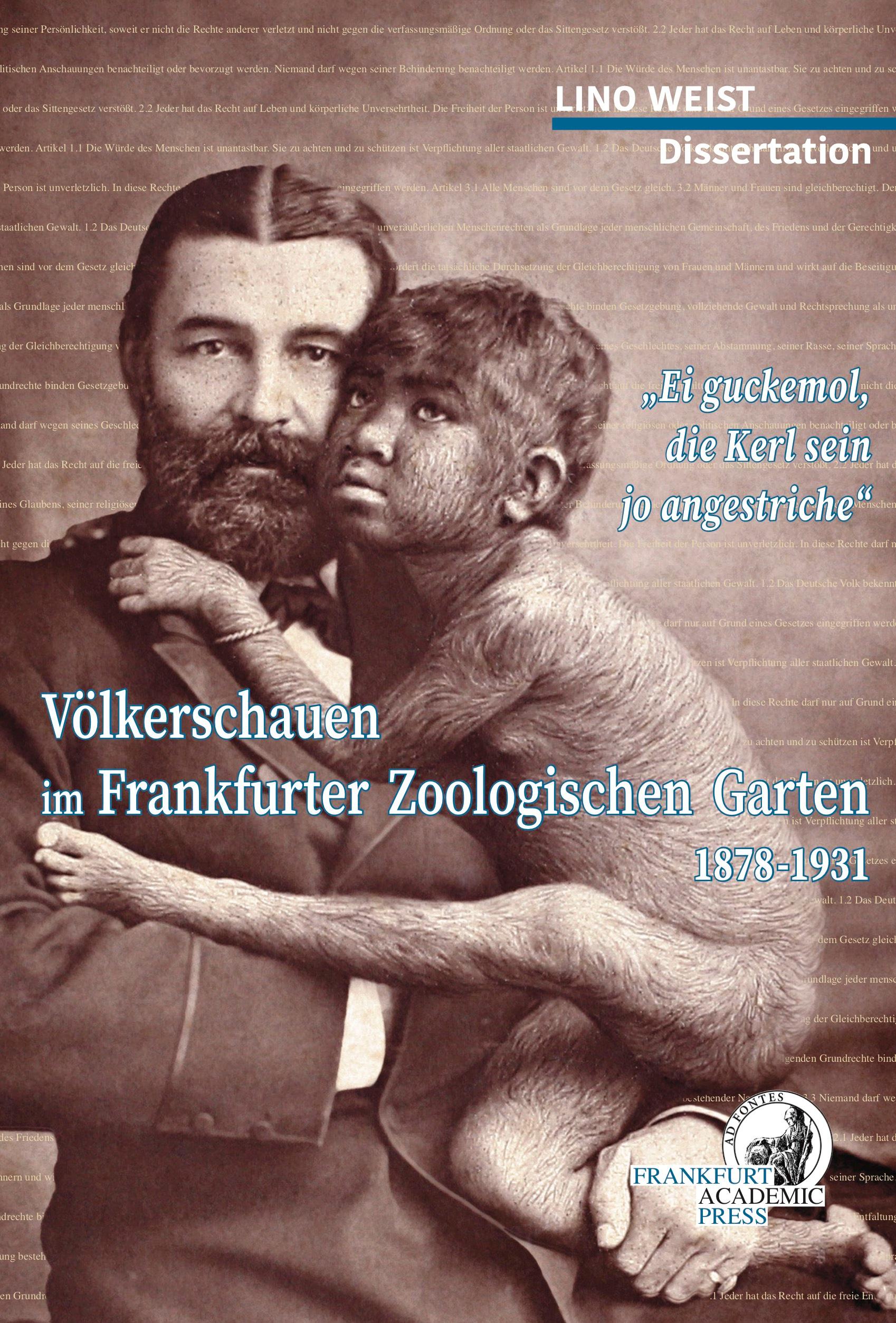 Vorderes Coverbild Völkerschauen Frankfurter Zoologischen Garten 1878-1931