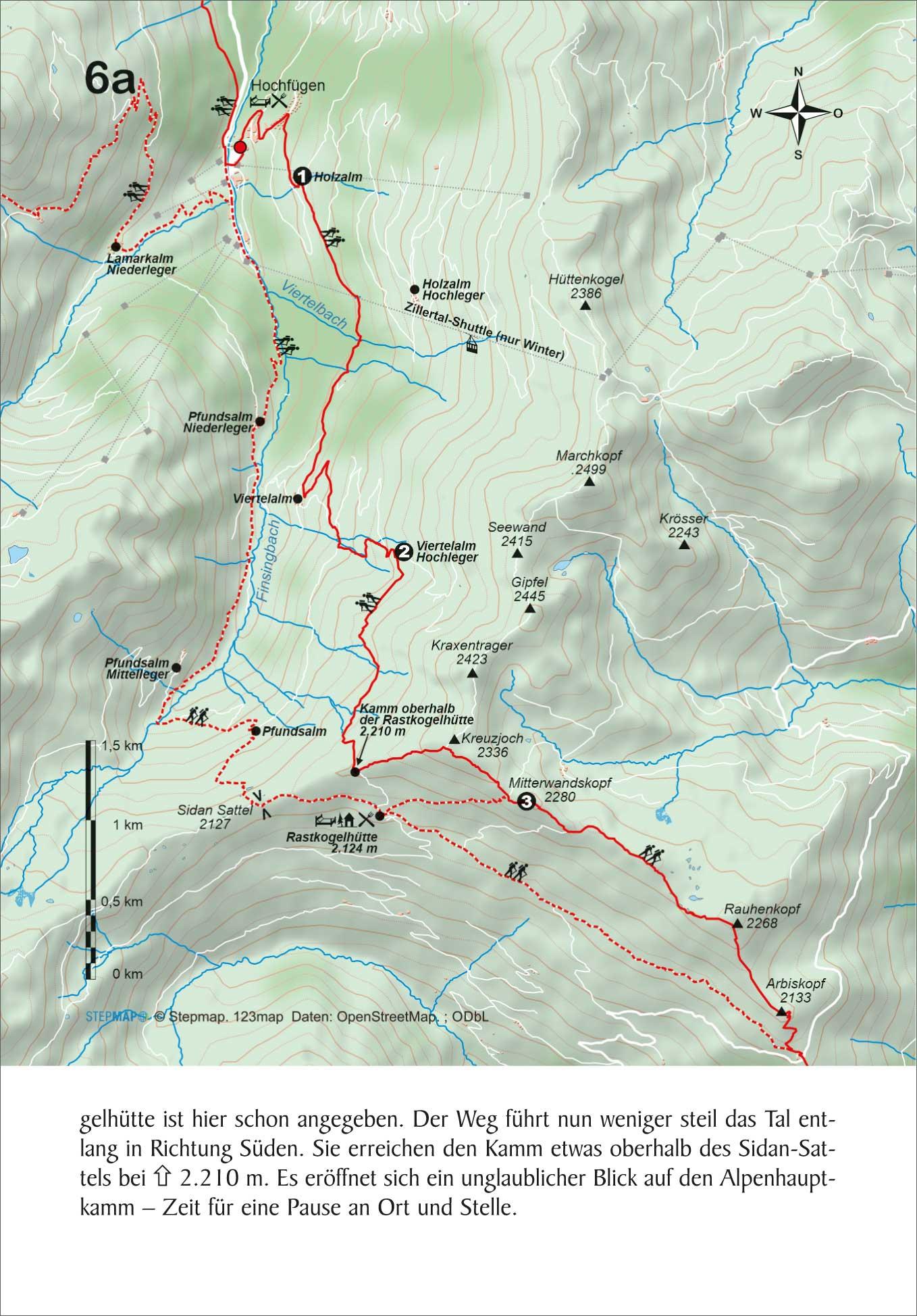 Beispielinhalt (Bild) Tegernsee - Sterzing über die Alpen in 8 Etappen
