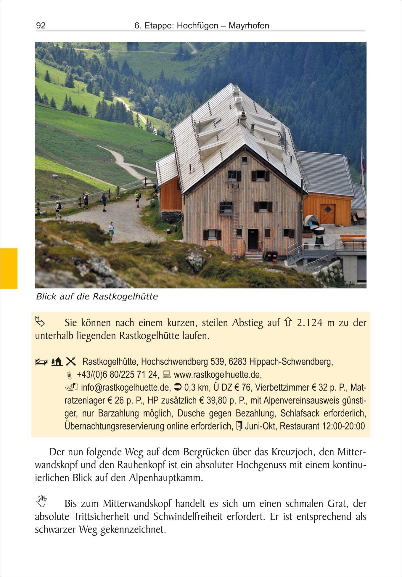 Beispielinhalt (Bild) Tegernsee - Sterzing über die Alpen in 8 Etappen