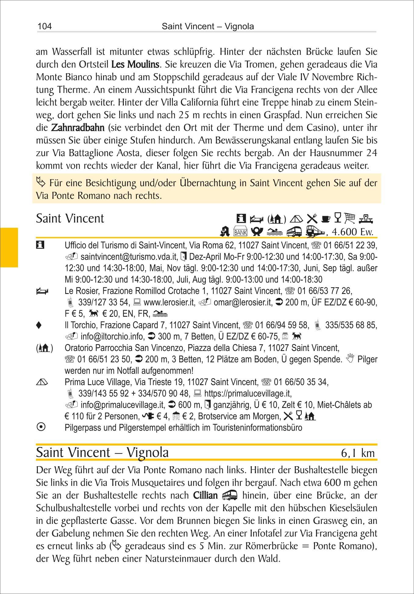 Beispielinhalt (Bild) Via Francigena von Lausanne nach Rom