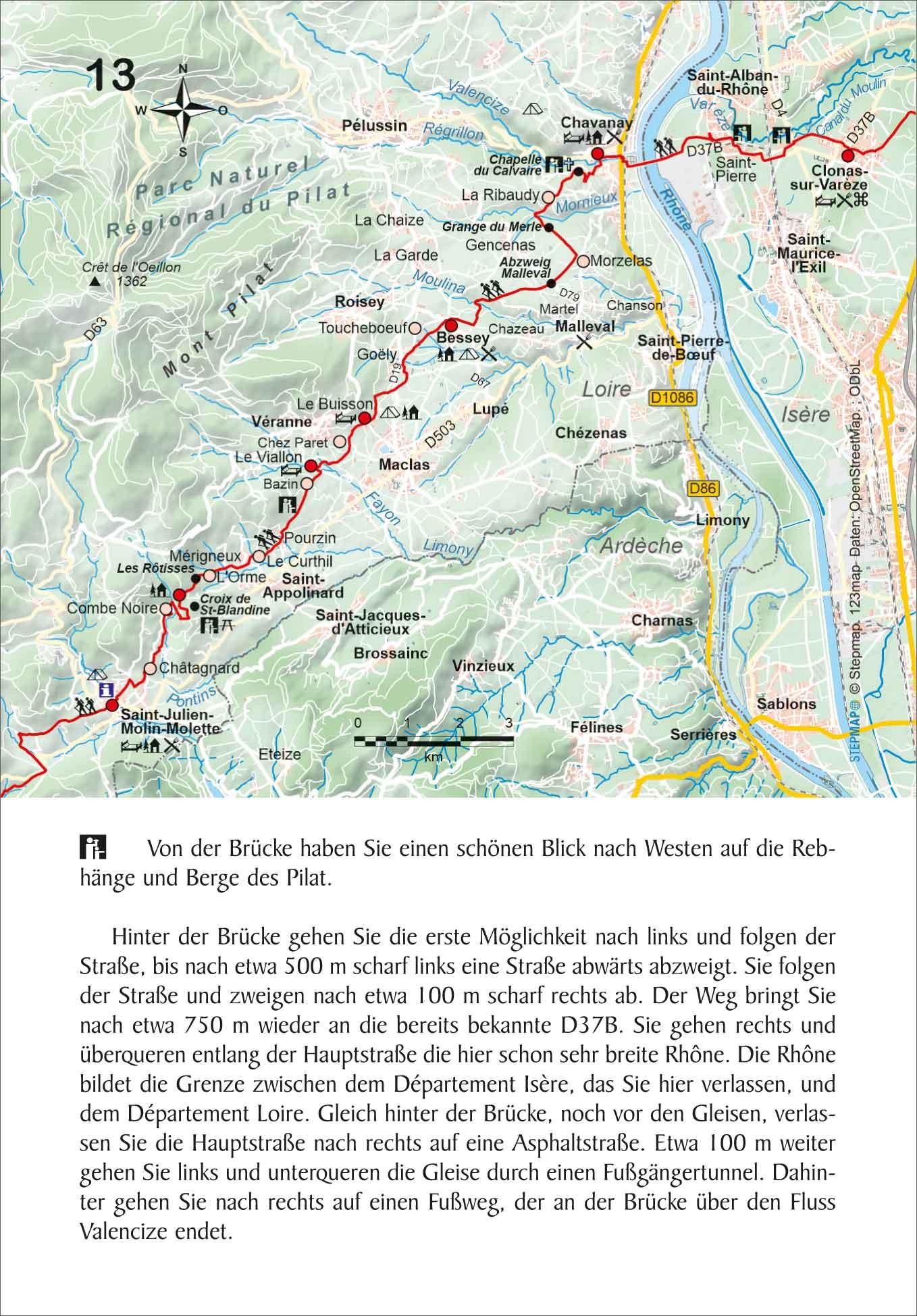 Beispielinhalt (Bild) Frankreich: Jakobsweg Via Gebennensis von Genf nach Le Puy-en-Velay