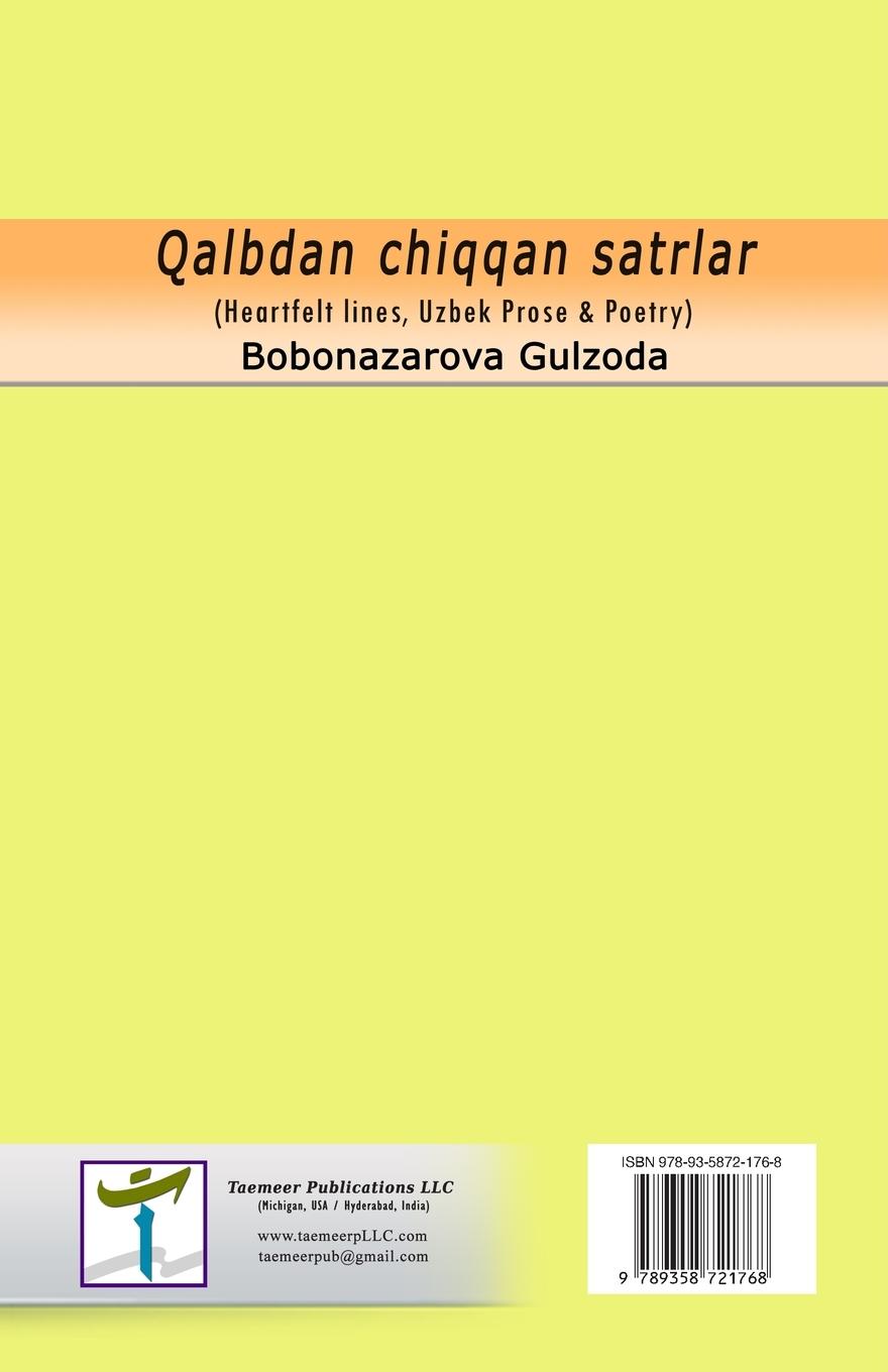 Rückseitencover Qalbdan chiqqan satrlar