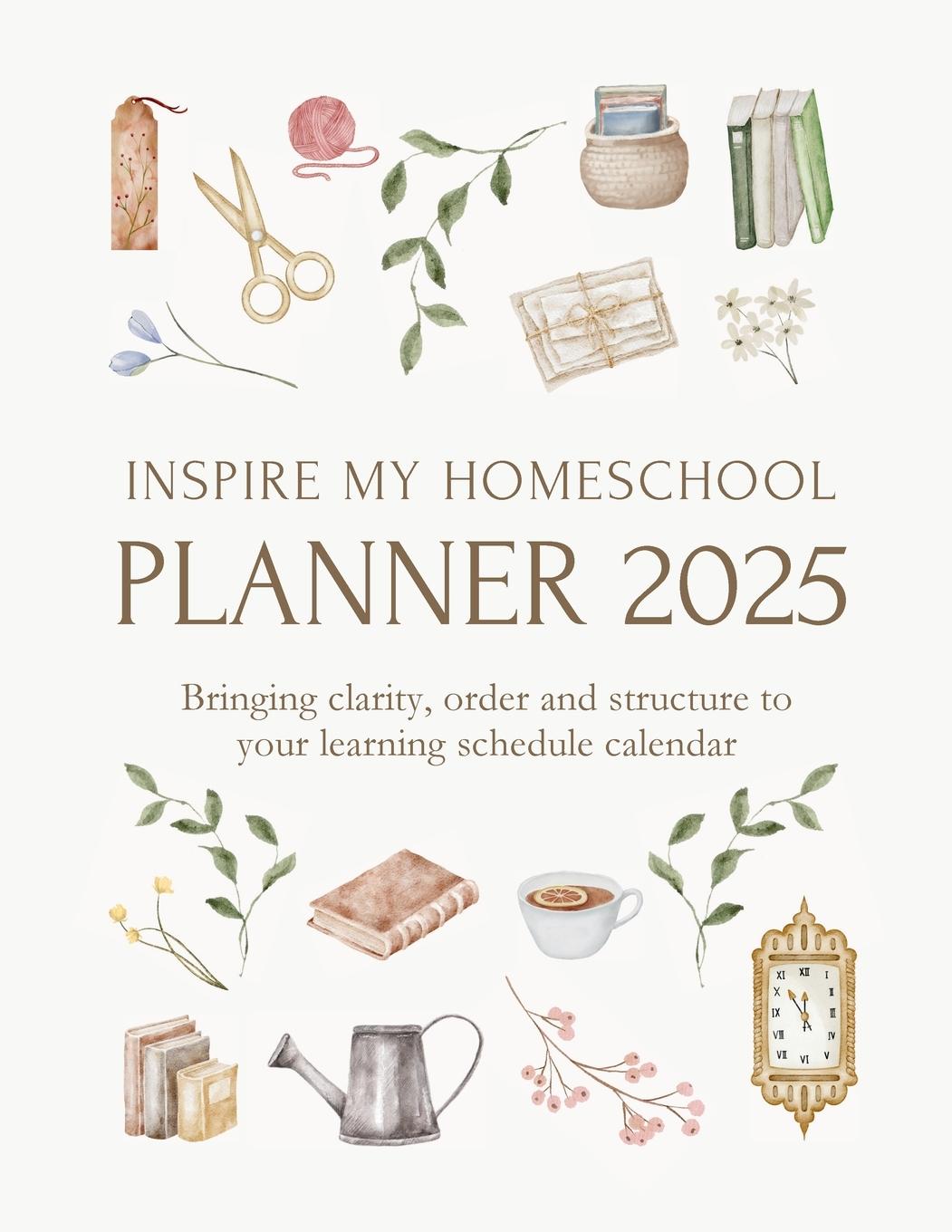 Vorderes Coverbild Inspire My Homeschool Planner 2025