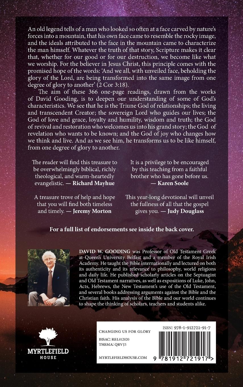 Rückseitencover Changing us for Glory