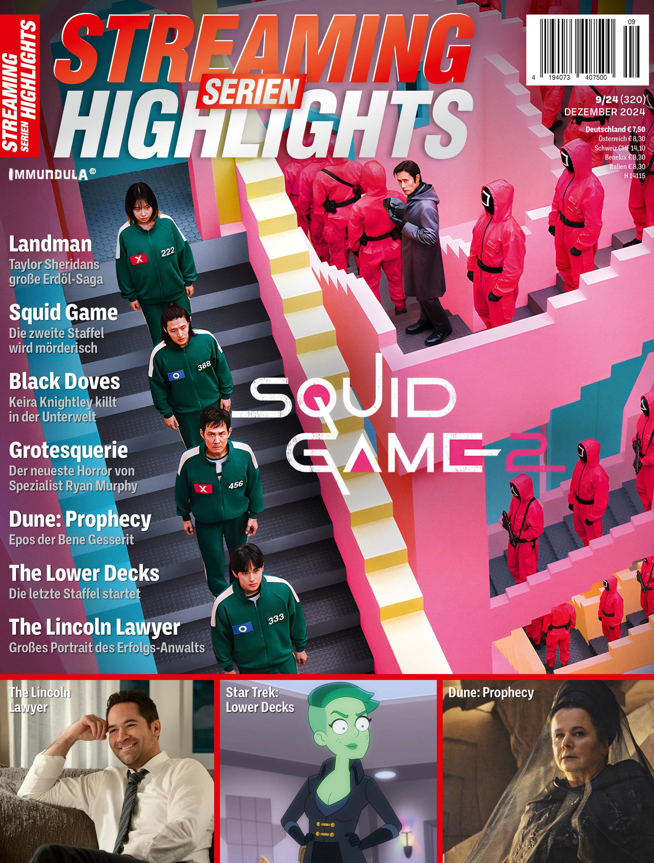 Vorderes Coverbild STREAMING SERIEN HIGHLIGHTS. Ausgabe Dezember 2024 (#320)
