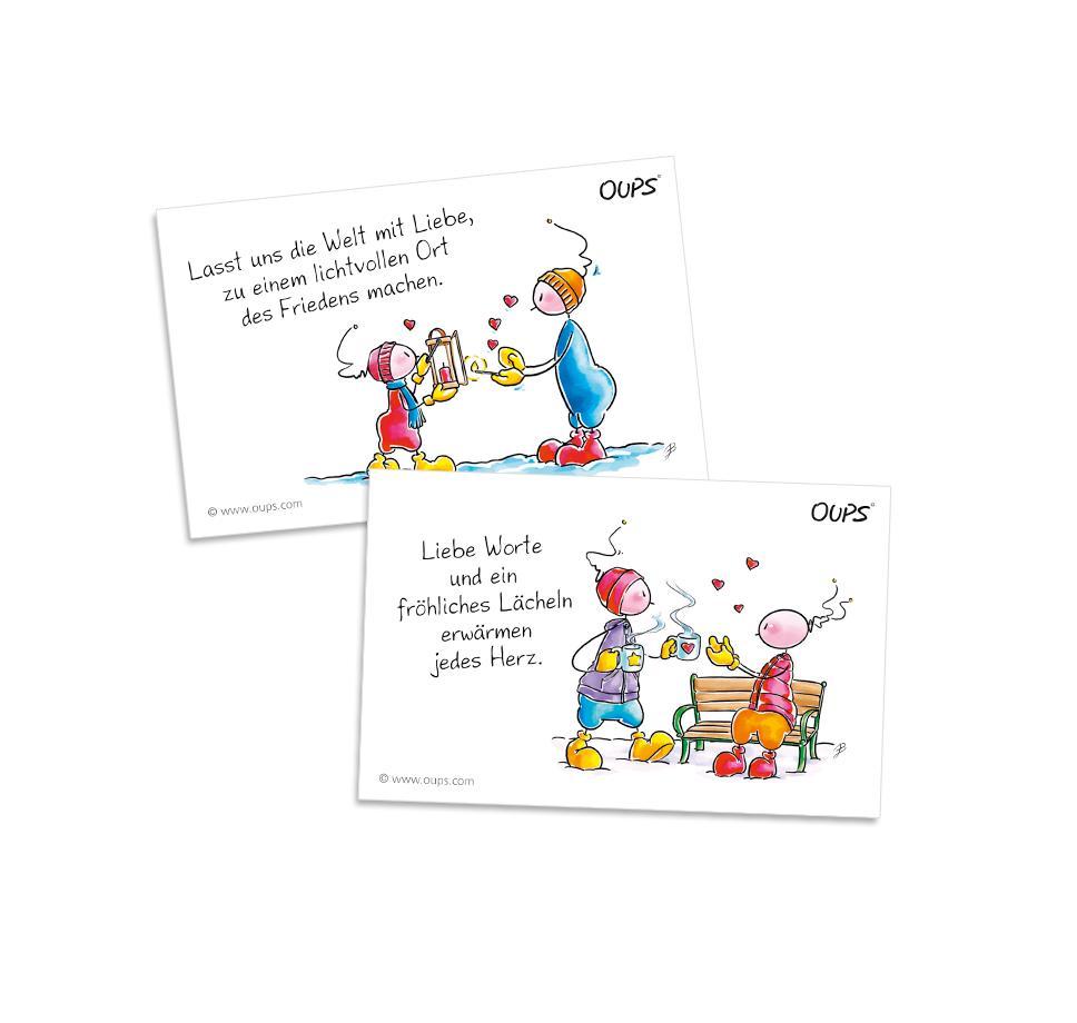 Beispielinhalt (Bild) Oups Kärtchenbox - Herzerwärmende Gedanken