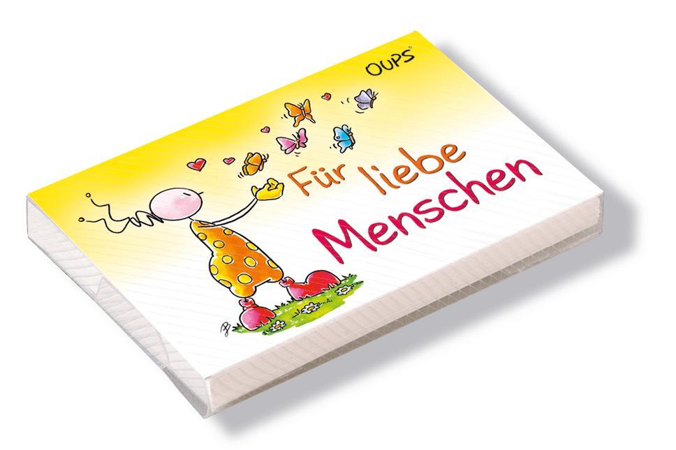 Vorderes Coverbild Oups Kärtchenbox - Für liebe Menschen