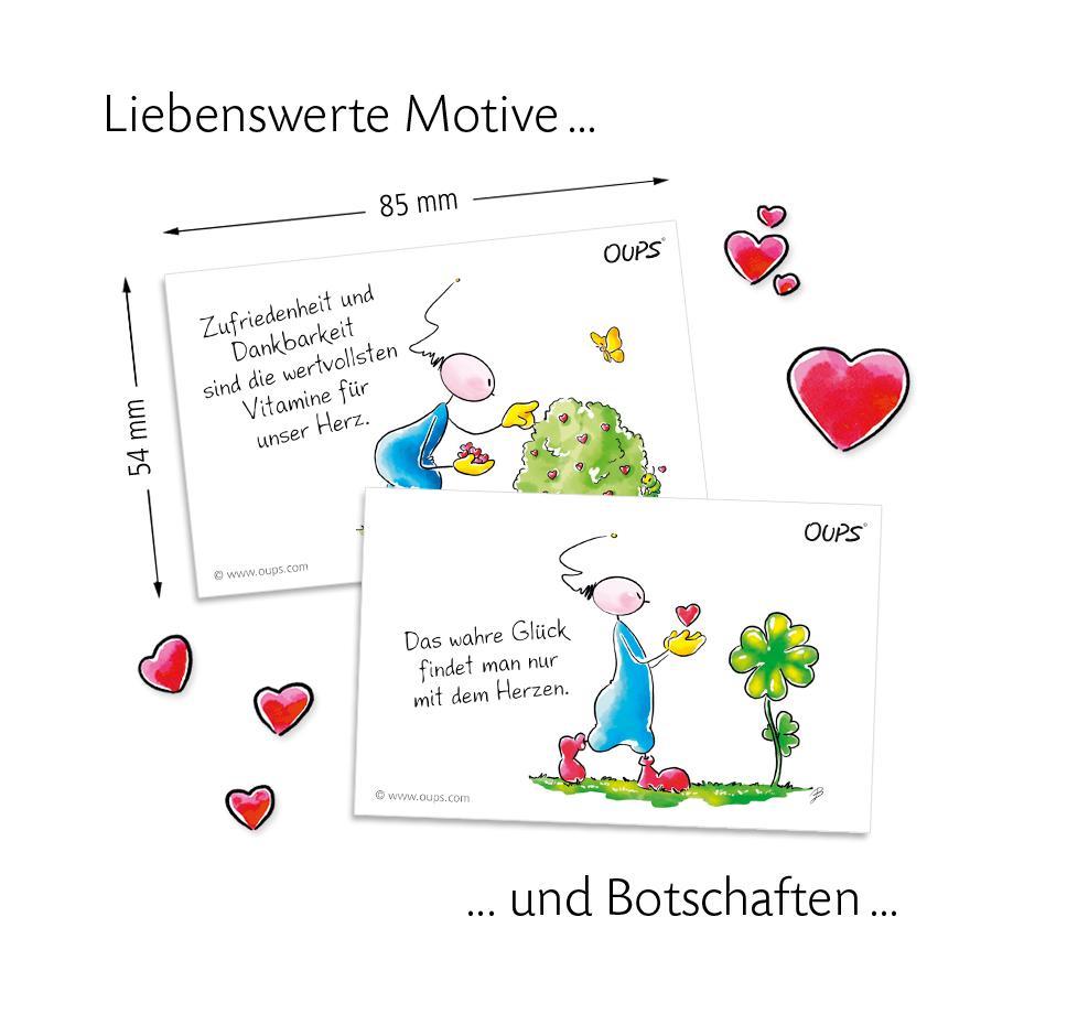 Beispielinhalt (Bild) Oups Kärtchenbox - Von Herzen
