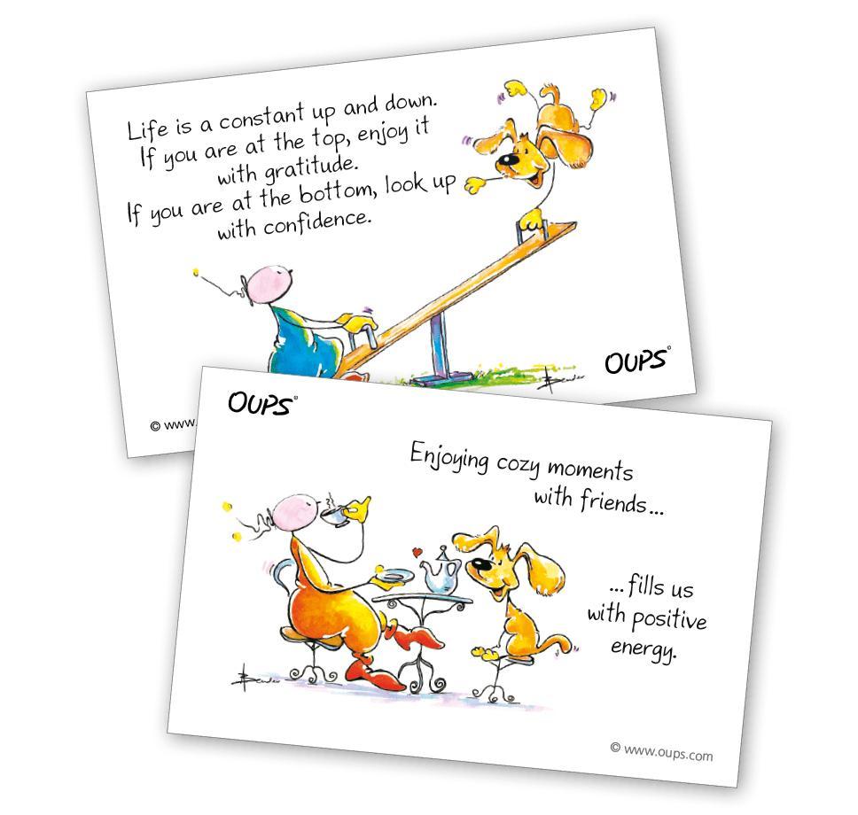 Beispielinhalt (Bild) Oups Card Box - Good Mood Thoughts