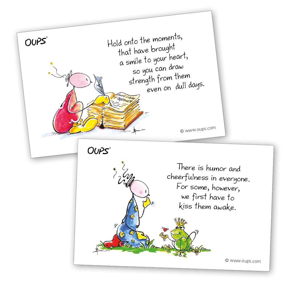 Beispielinhalt (Bild) Oups Card Box - Good Mood Thoughts