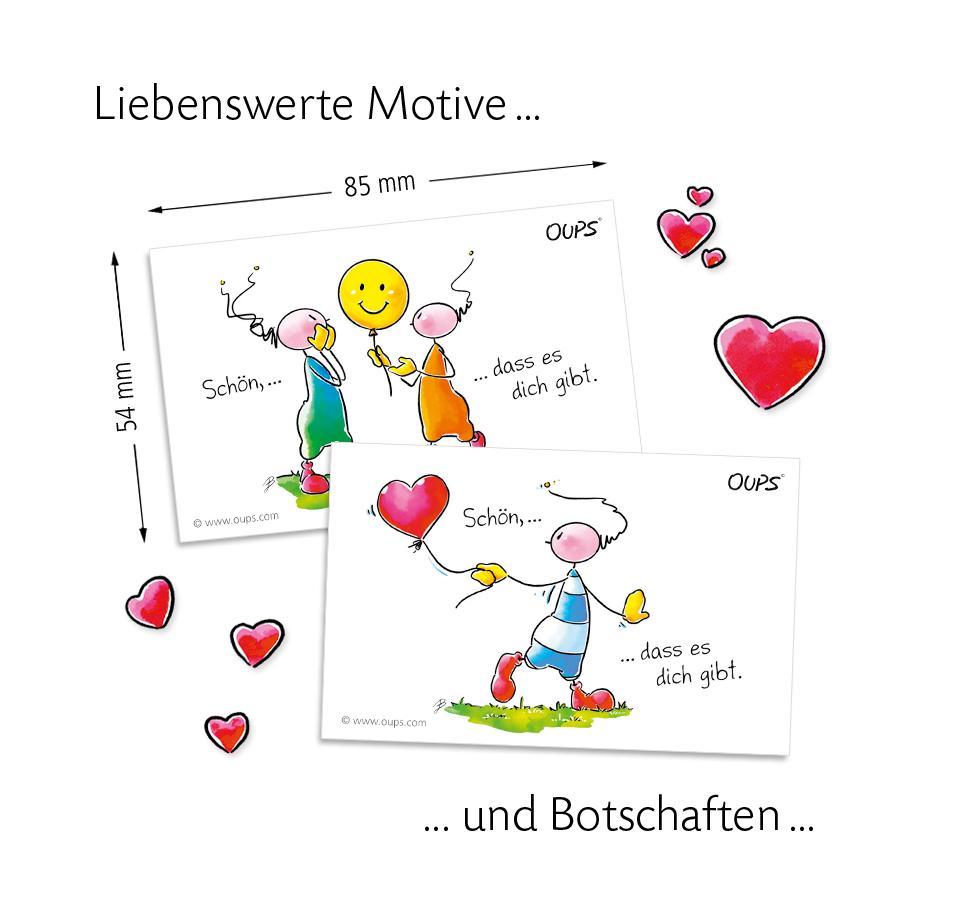 Beispielinhalt (Bild) Oups Kärtchenbox - Schön, dass es dich gibt