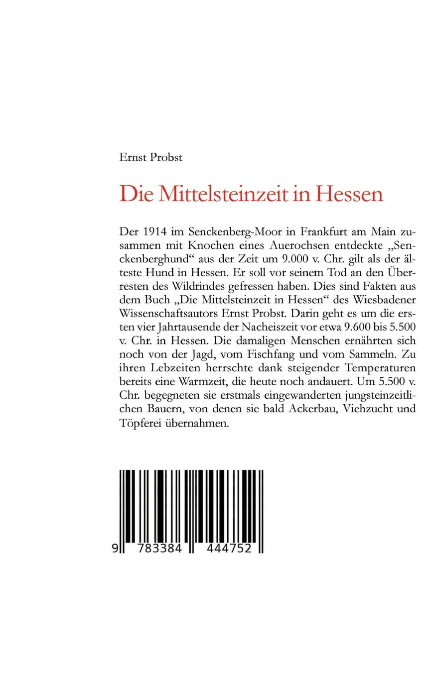Rückseitencover Hessen in der Mittelsteinzeit