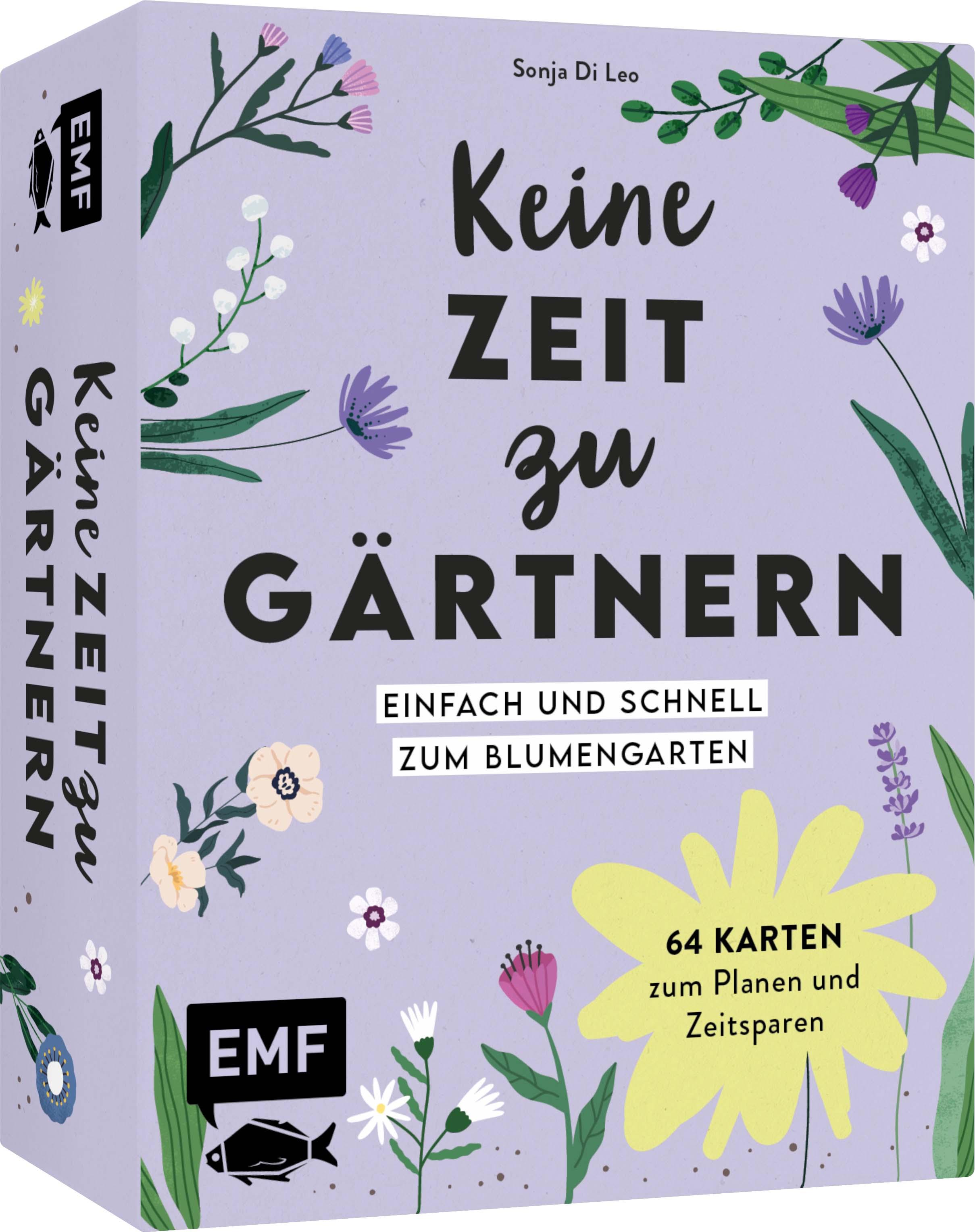 Vorderes Coverbild Kartenset: Keine Zeit zu gärtnern - 64 Karten - Einfach und schnell zum Blumengarten