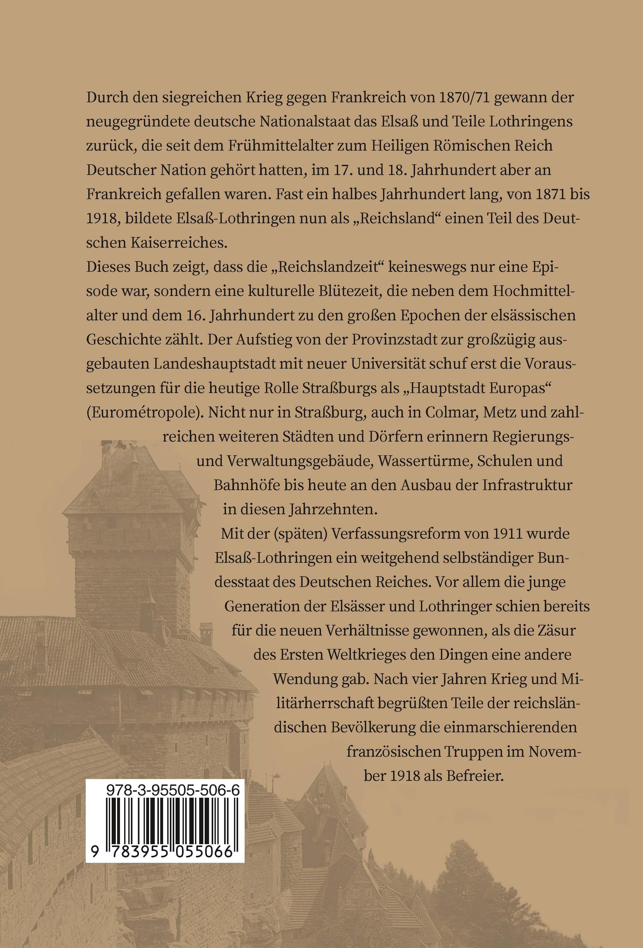 Rückseitencover Das Reichsland Elsaß-Lothringen 1870/71-1918