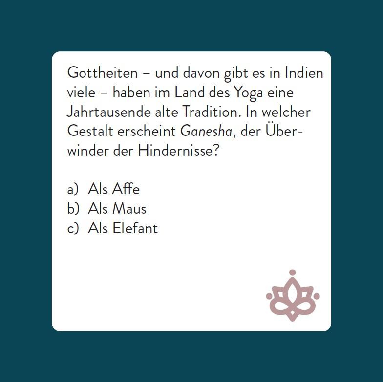 Beispielinhalt (Bild) Das Yoga-Quiz