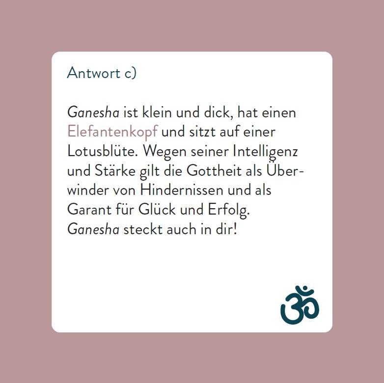 Beispielinhalt (Bild) Das Yoga-Quiz