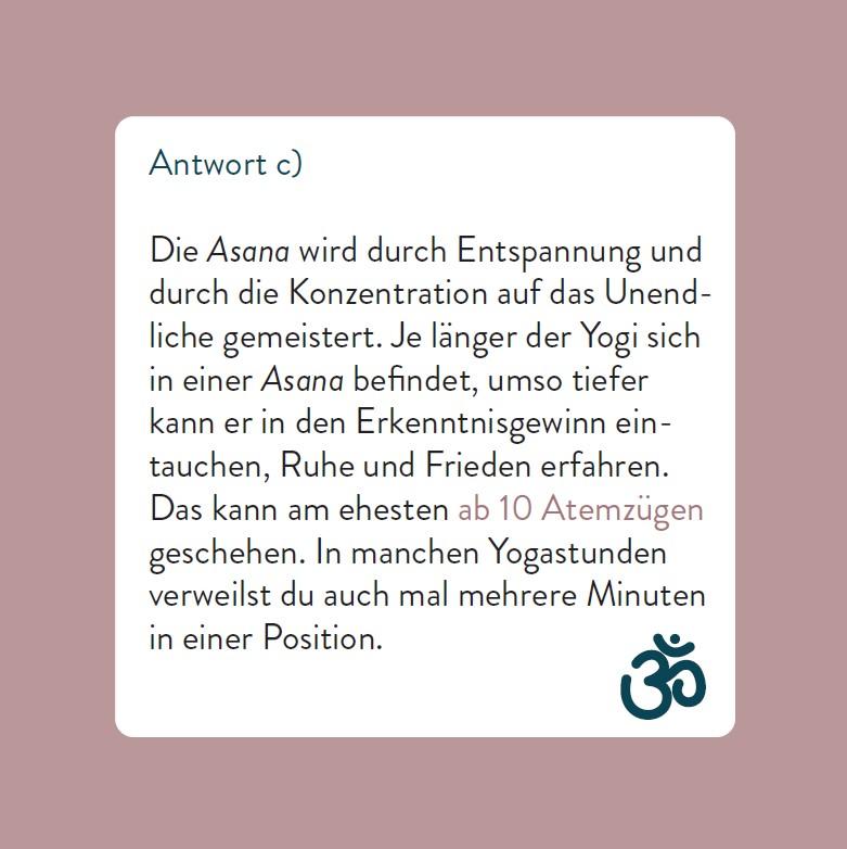 Beispielinhalt (Bild) Das Yoga-Quiz