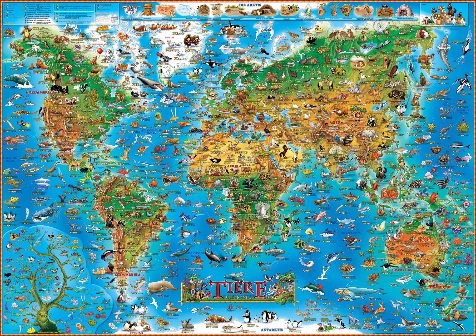 Vorderes Coverbild Kinderweltkarte für Kinder, Wandposter