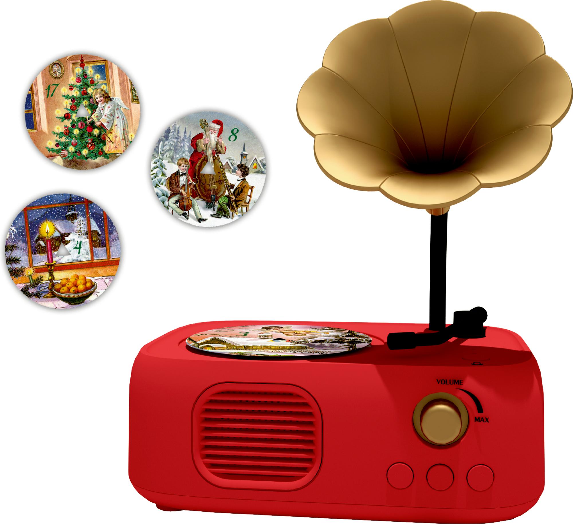 Vorderes Coverbild Sound-Adventskalender - Vintage-Grammophon