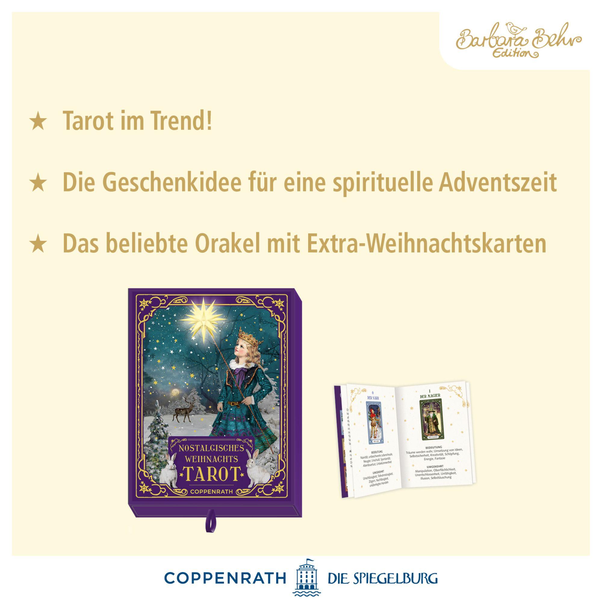 Beispielinhalt (Bild) Schachtelspiel - Nostalgisches Weihnachts-Tarot