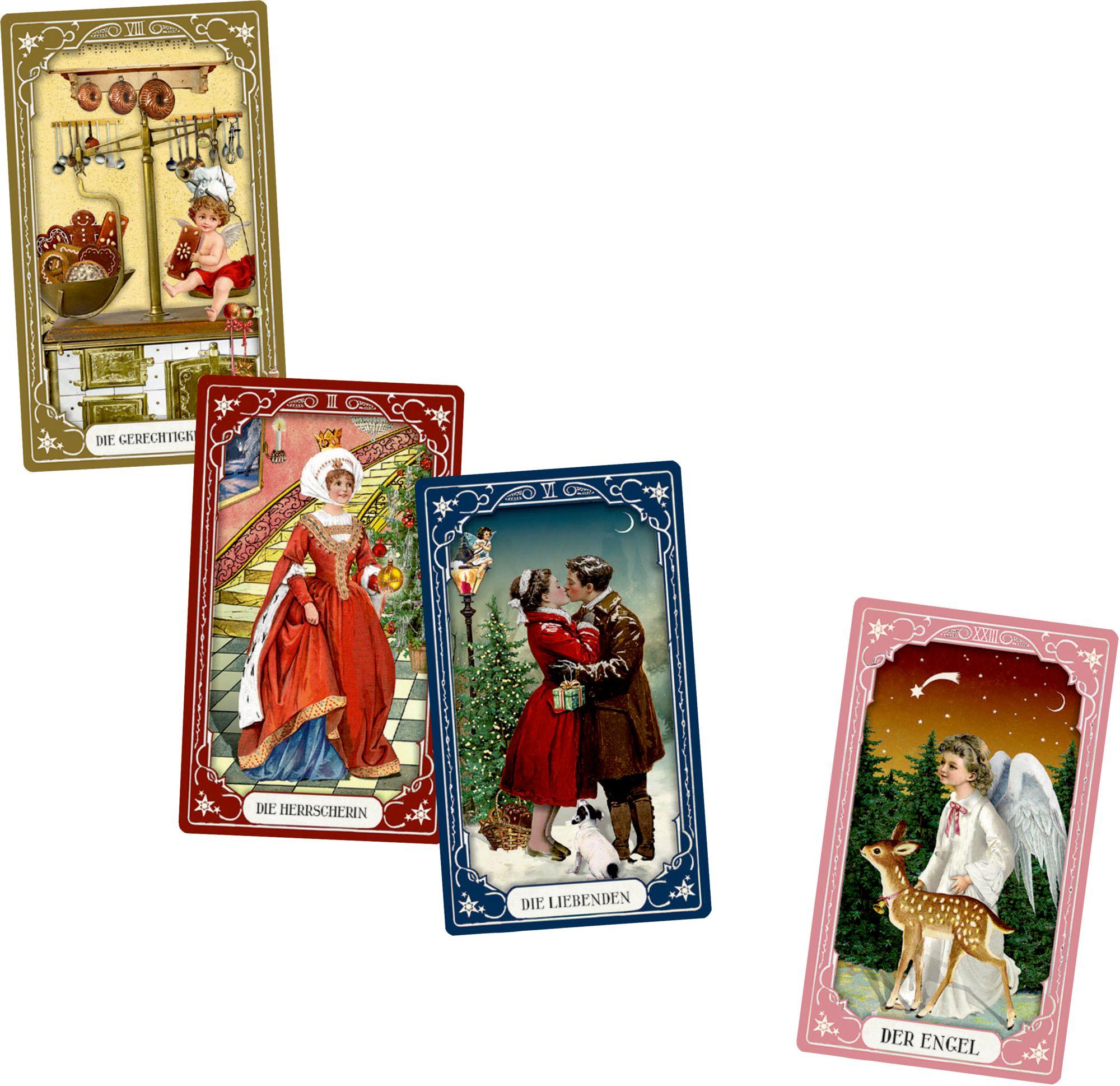 Beispielinhalt (Bild) Schachtelspiel - Nostalgisches Weihnachts-Tarot