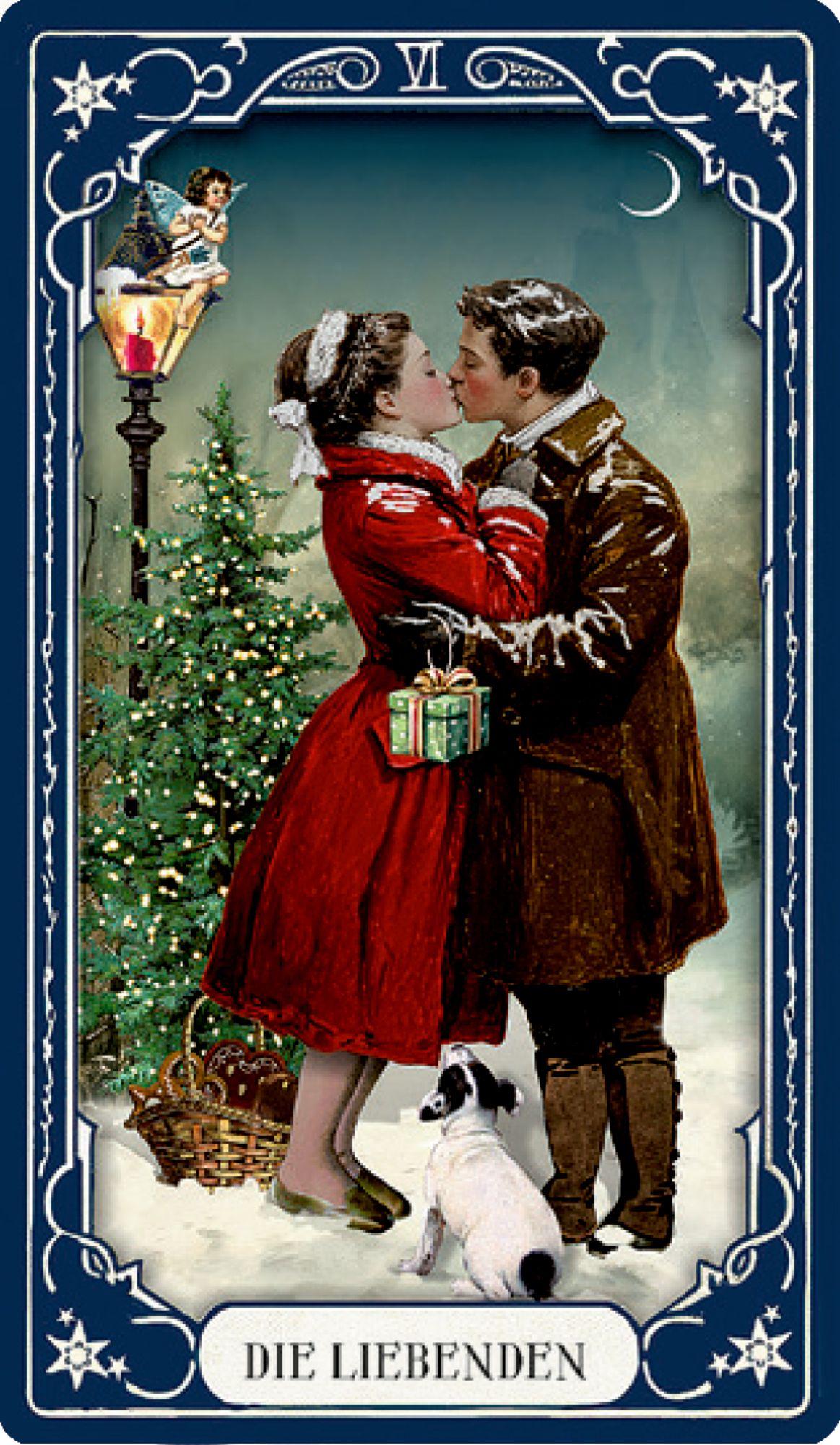 Beispielinhalt (Bild) Schachtelspiel - Nostalgisches Weihnachts-Tarot