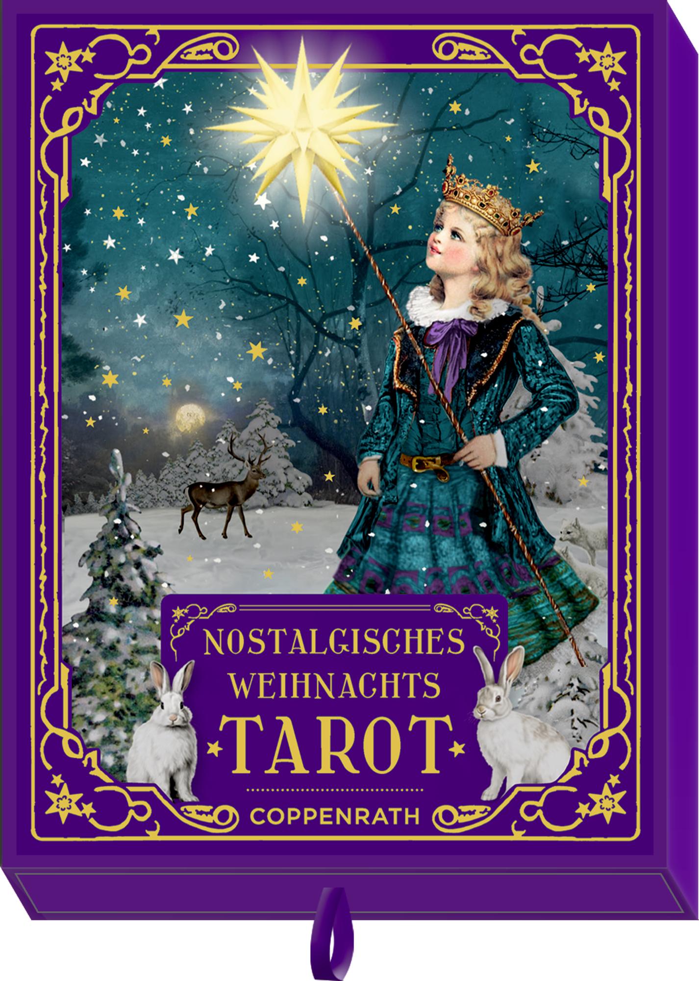 Vorderes Coverbild Schachtelspiel - Nostalgisches Weihnachts-Tarot