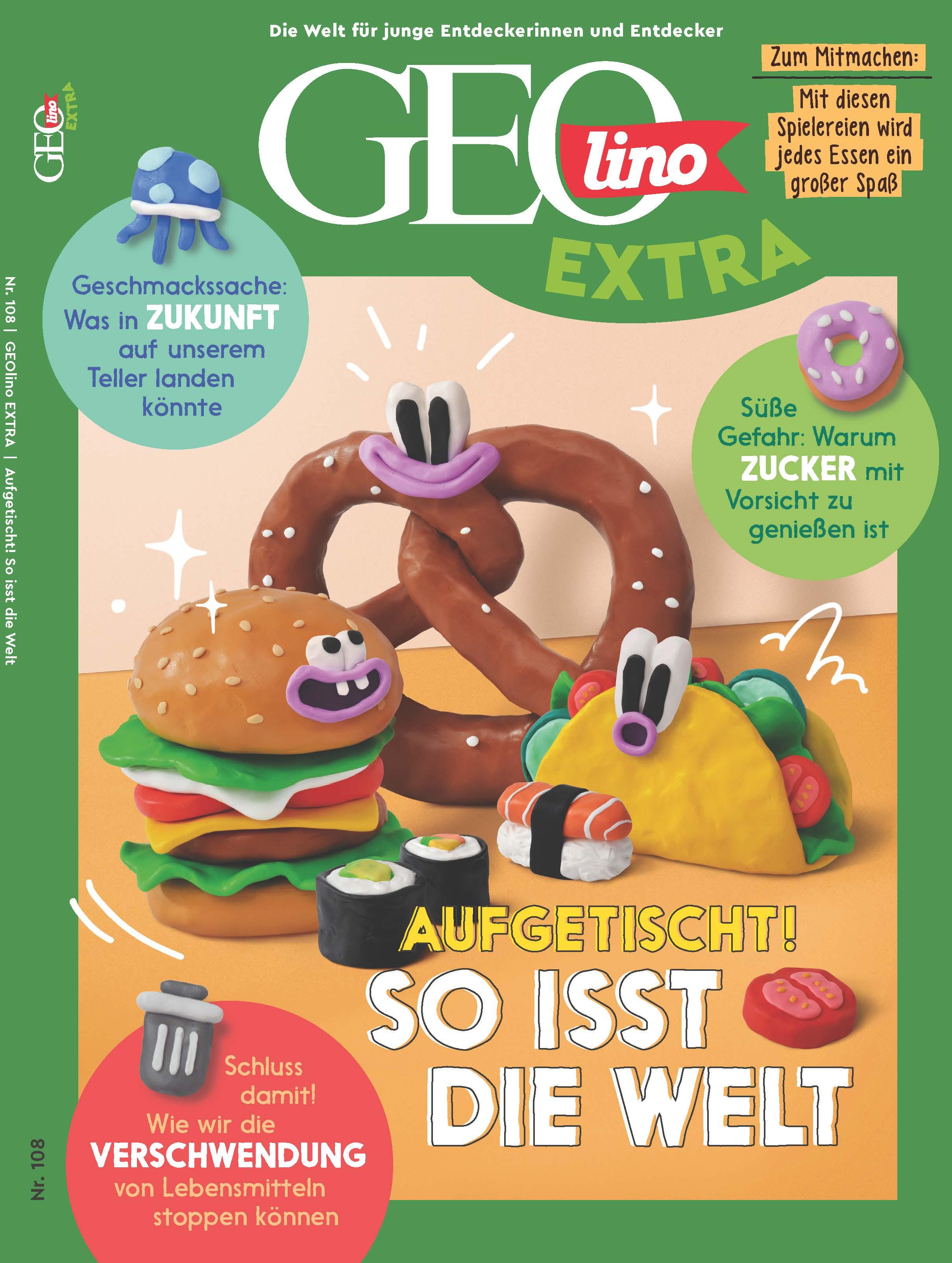 Vorderes Coverbild GEOlino extra 108/2024 - So isst die Welt