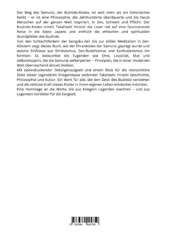 Rückseitencover Zen, Schwert und Pflicht:  Der Bushido-Kodex