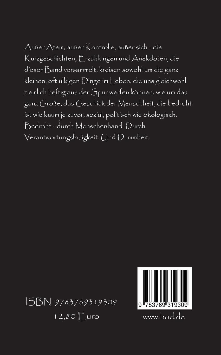 Rückseitencover Außer Atem, außer Kontrolle, außer sich