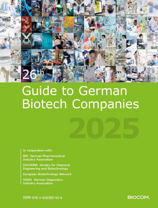 Vorderes Coverbild 26th Guide to German Biotech Companies 2025