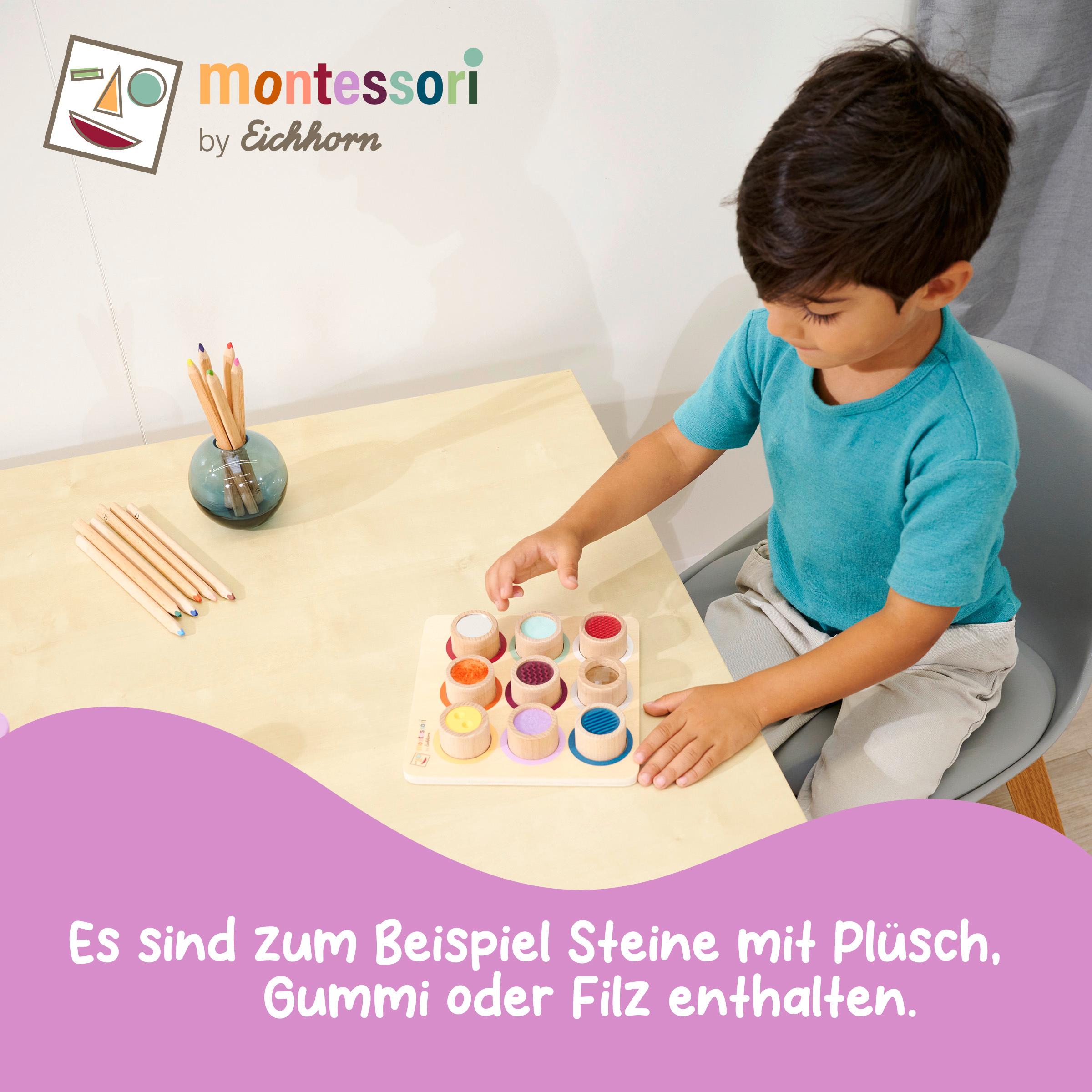 Beispielinhalt (Bild) EH Montessori Fühlbrett