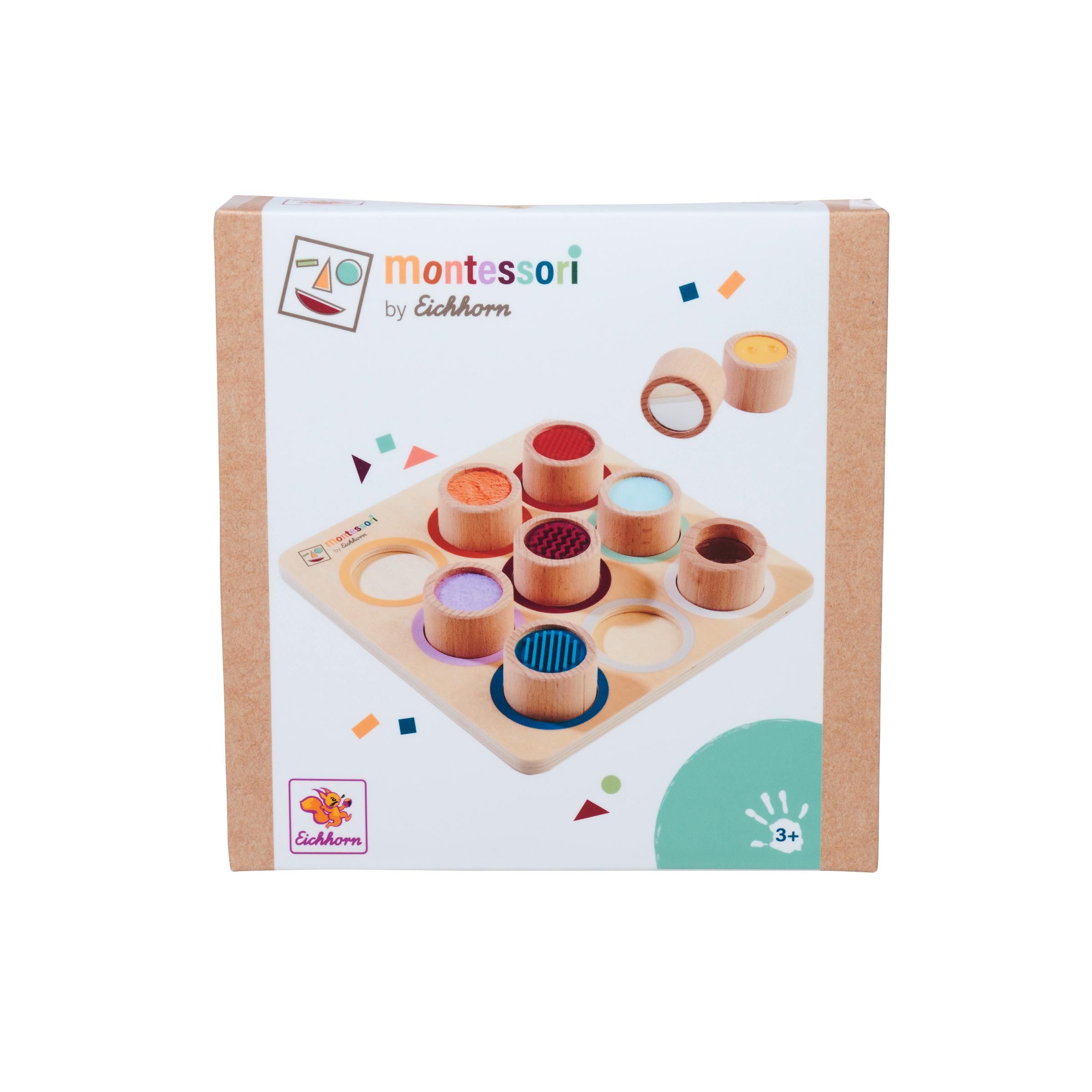 Beispielinhalt (Bild) EH Montessori Fühlbrett
