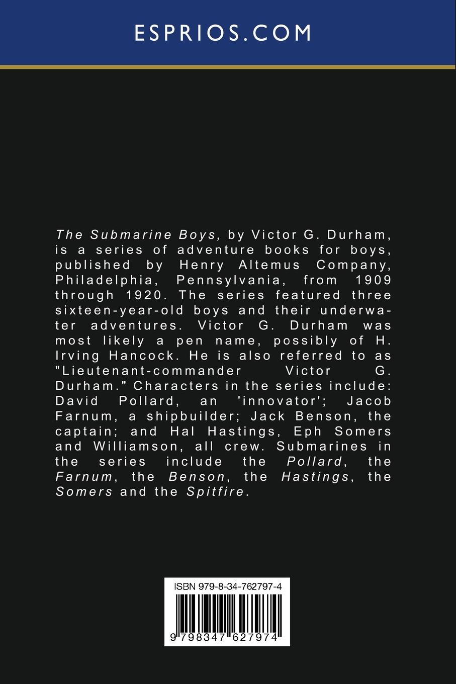 Rückseitencover The Submarine Boys' Trial Trip (Esprios Classics)