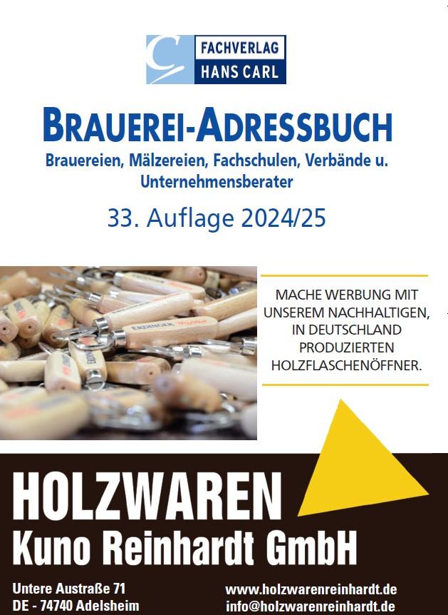 Vorderes Coverbild BRAUEREI-ADRESSBUCH 2024/2025