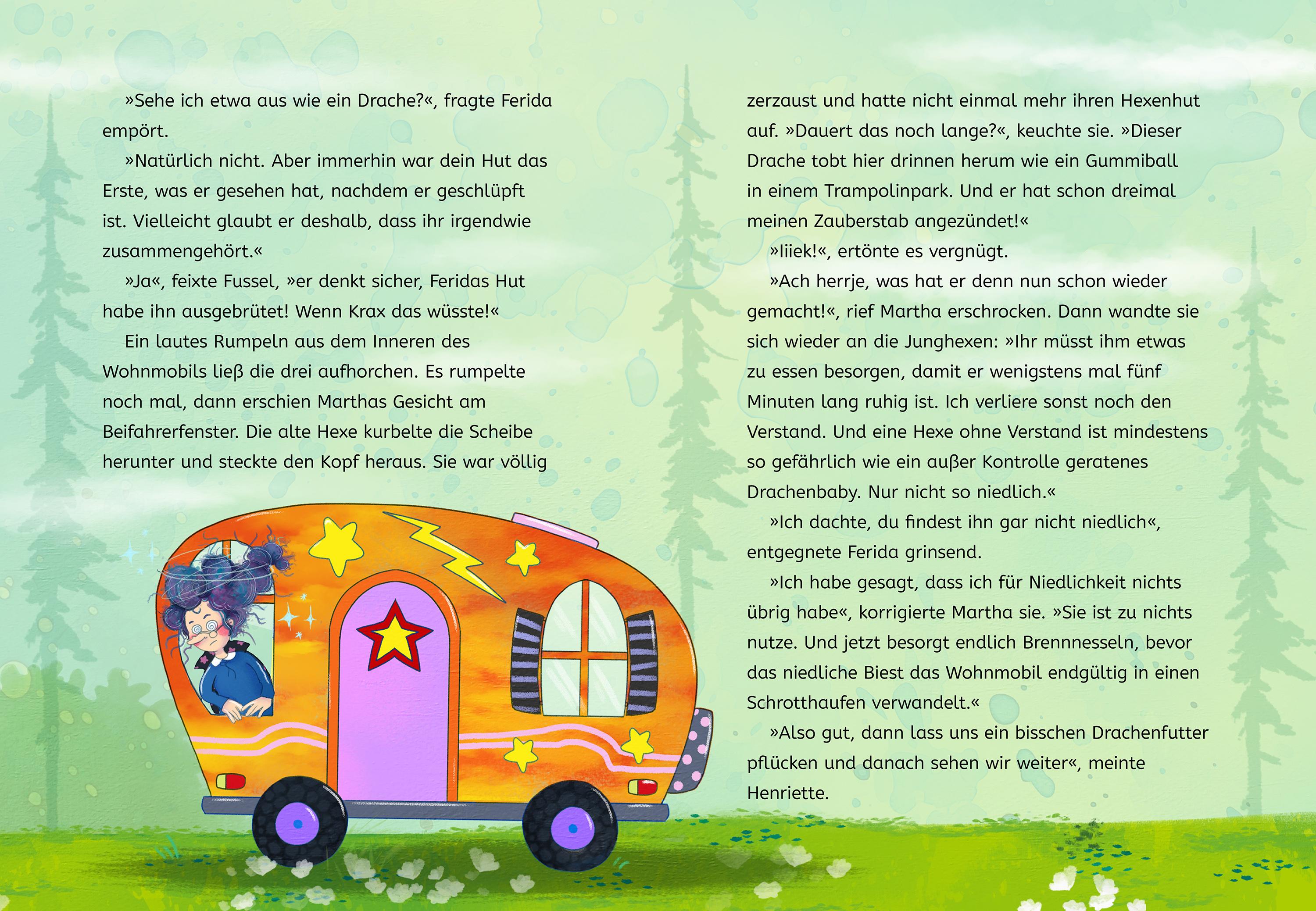 Beispielinhalt (Bild) Henriette Huckepack - Ene, mene, Haferbrei, wer schlüpft da aus dem Frühstücksei?