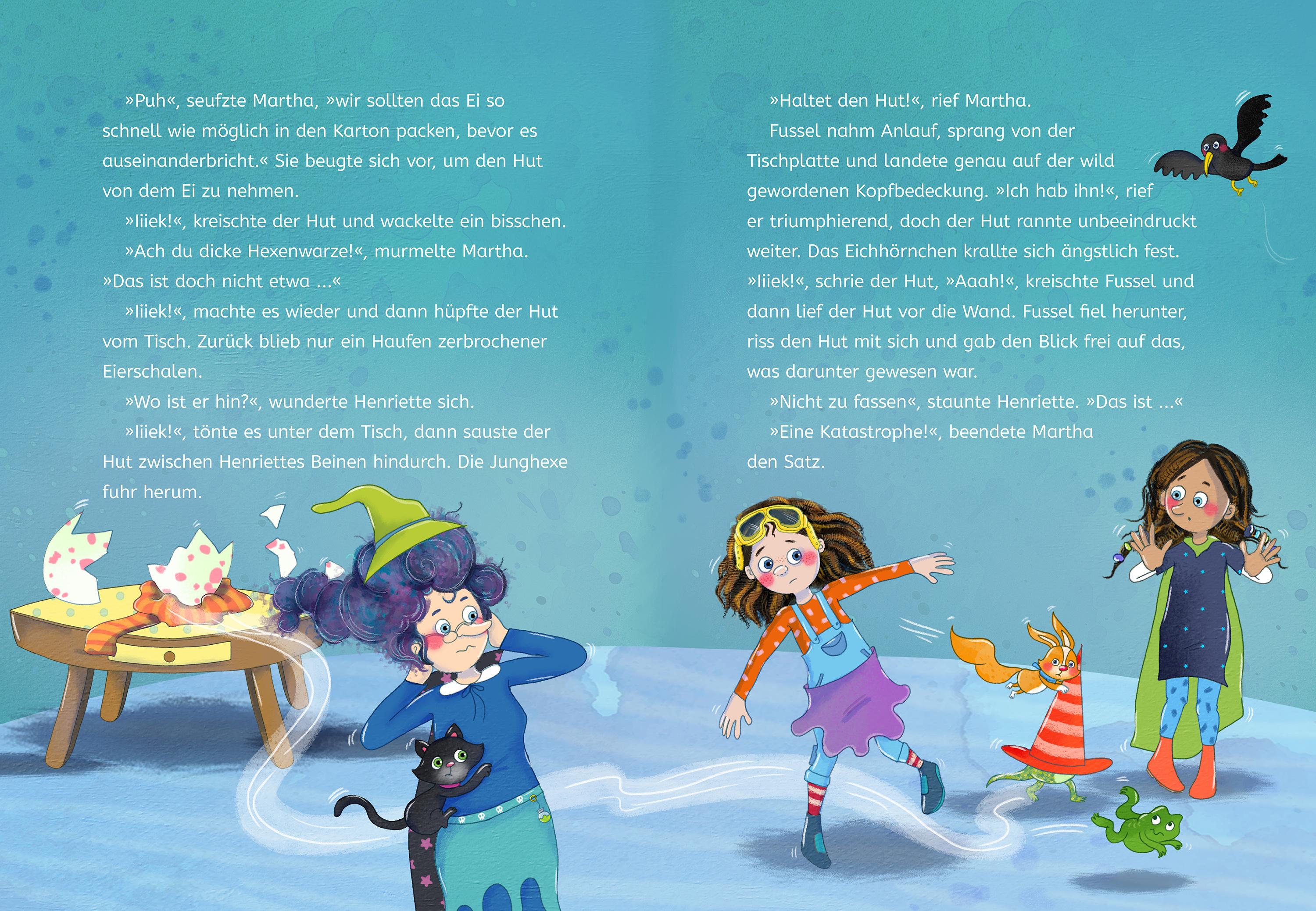 Beispielinhalt (Bild) Henriette Huckepack - Ene, mene, Haferbrei, wer schlüpft da aus dem Frühstücksei?