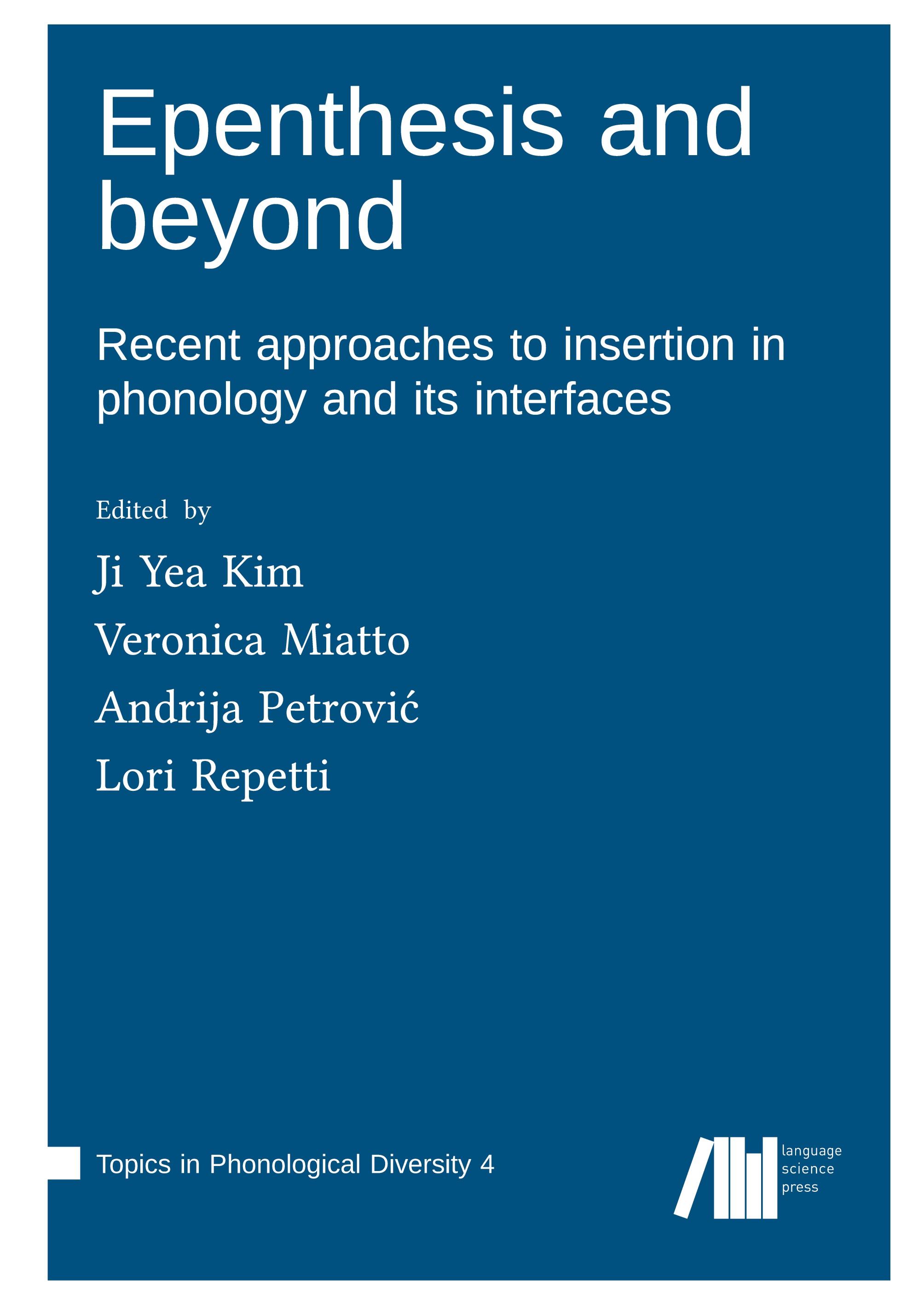 Vorderes Coverbild Epenthesis and beyond