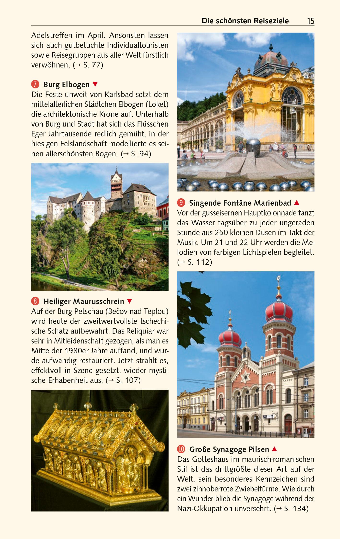 Beispielinhalt (Bild) TRESCHER Reiseführer Böhmisches Bäderdreieck
