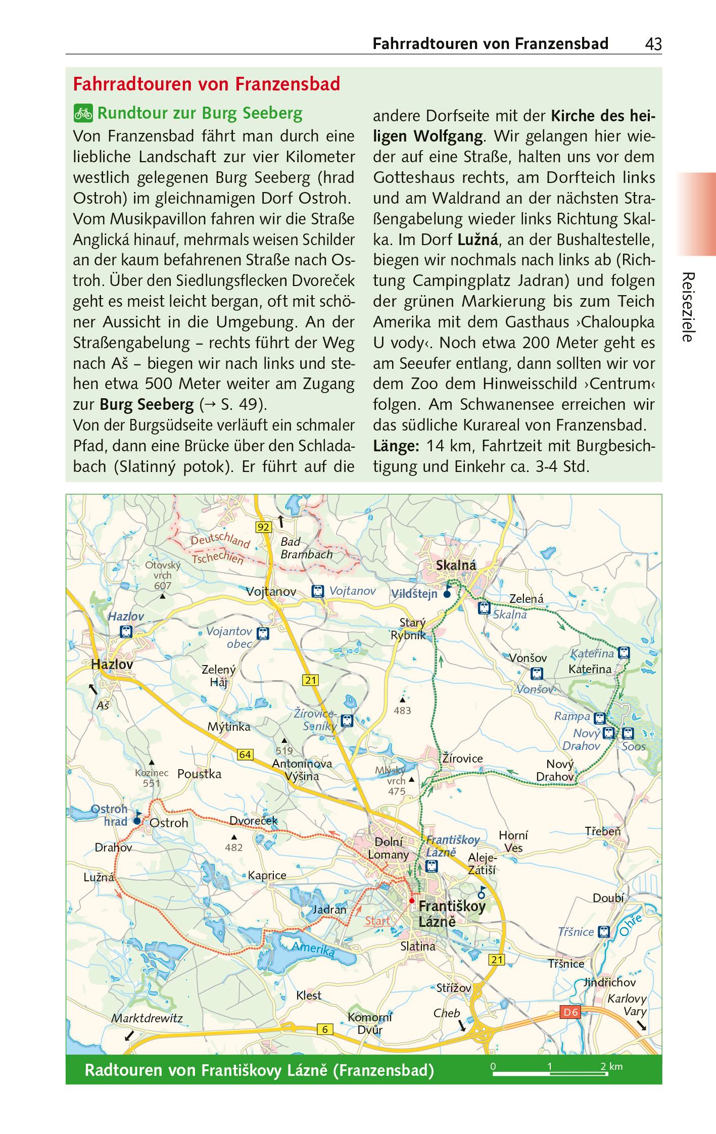 Beispielinhalt (Bild) TRESCHER Reiseführer Böhmisches Bäderdreieck