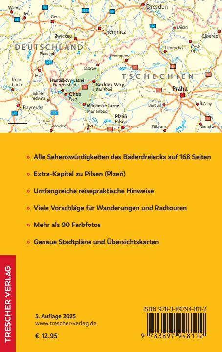Rückseitencover TRESCHER Reiseführer Böhmisches Bäderdreieck