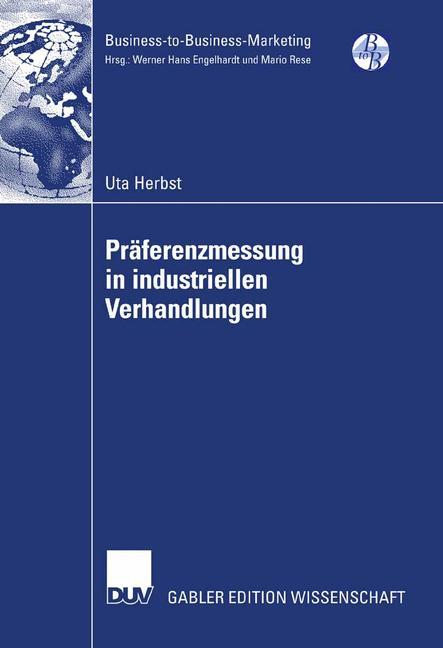 Vorderes Coverbild Präferenzmessung in industriellen Verhandlungen