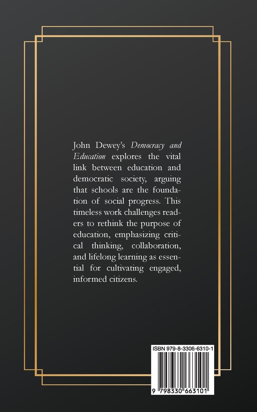 Rückseitencover Democracy and Education