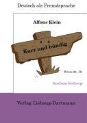 Vorderes Coverbild Kurz und bündig. Niveau A2 - B1