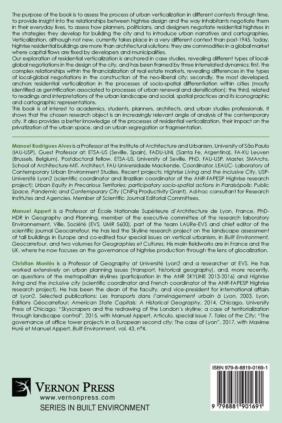 Rückseitencover Producing and living the high-rise