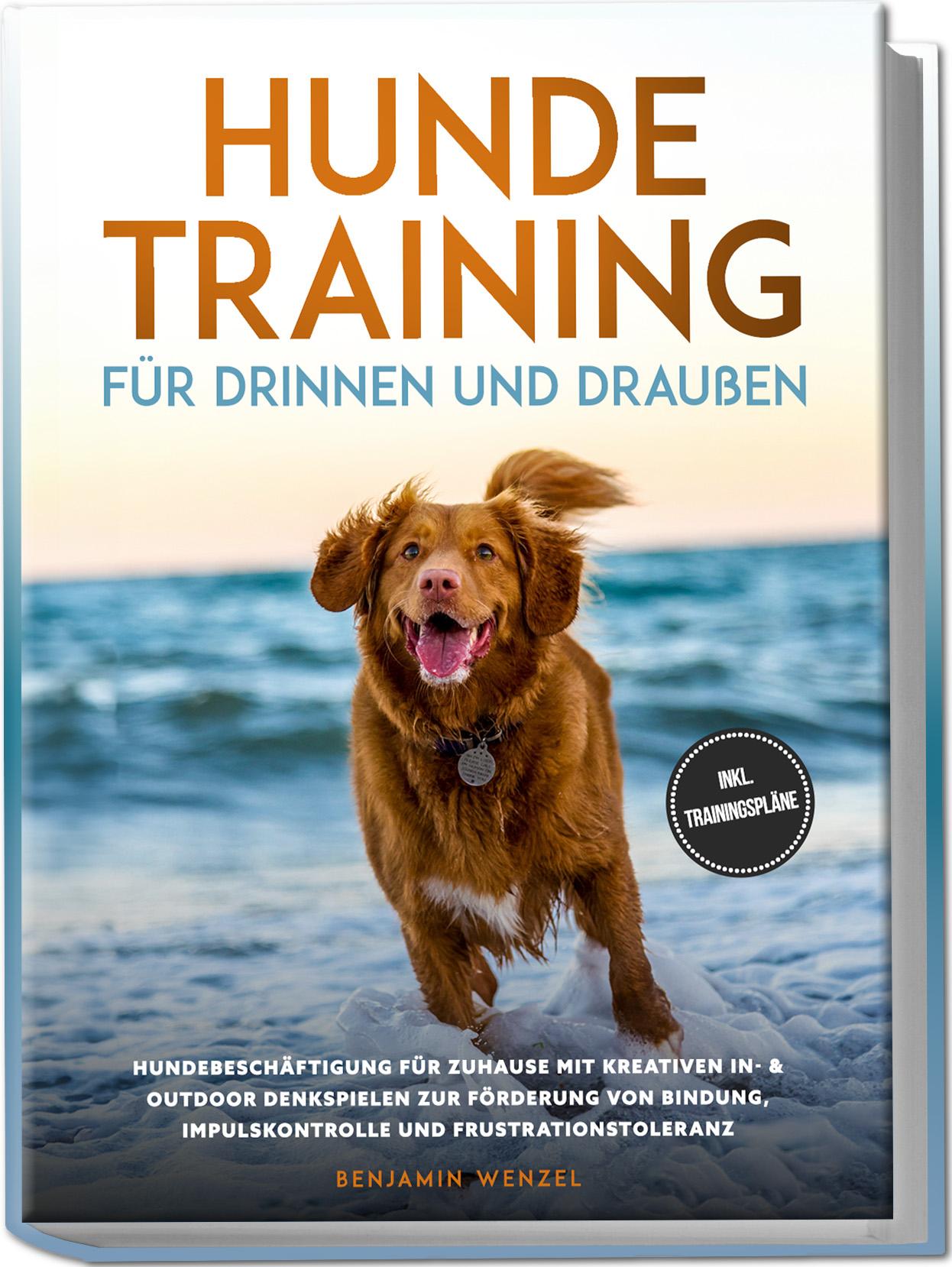 Vorderes Coverbild Hundetraining für drinnen und draußen: Hundebeschäftigung für zuhause mit kreativen In- & Outdoor Denkspielen zur Förderung von Bindung, Impulskontrolle und Frustrationstoleranz - inkl. Trainingspläne